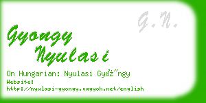 gyongy nyulasi business card